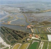 Veduta aerea della laguna veneta